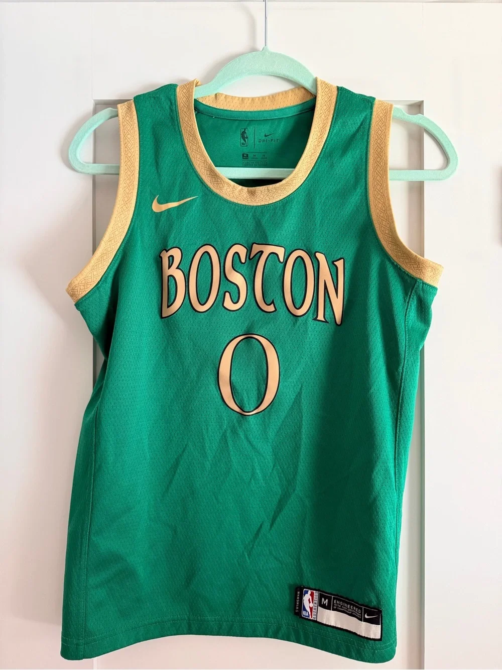 Nike Green and Gold Basketball Jersey - Tatum 0